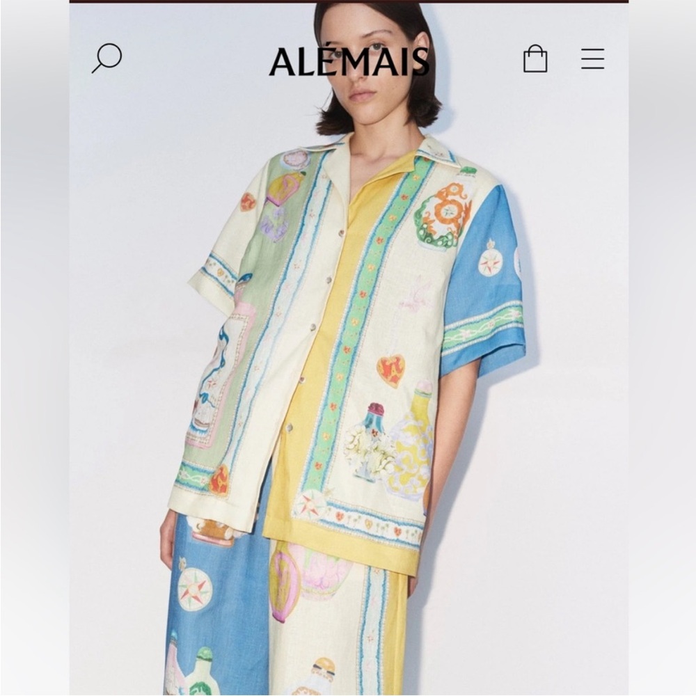 NWT- Alemais Elixir Button Down Shirt- Size AU 4/ US 8